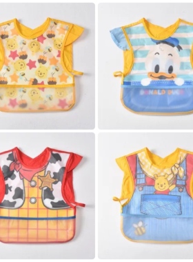 胡迪维尼卡通儿童围兜反穿衣 食饭兜