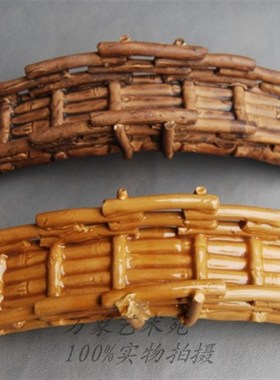 长8 至45cm陶瓷桥摆件生态瓶鱼缸造景园竹桥冢居大中小型鱼池装饰