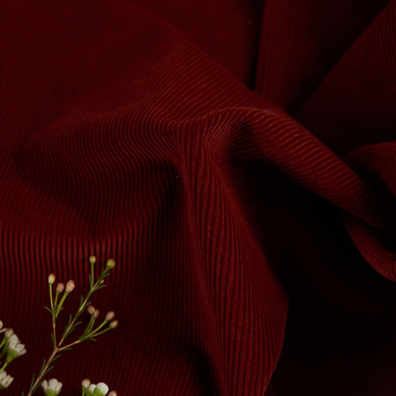 【锈红】秋冬加厚高密砂洗全棉灯芯绒衬衫裤子风衣外套服装面料