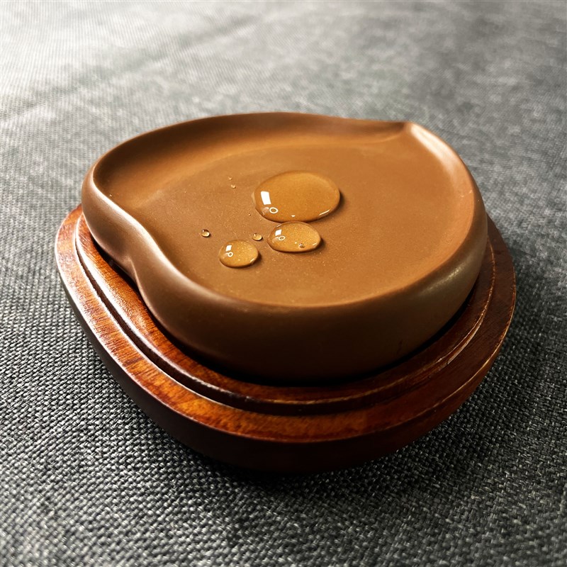 桃子澄泥砚四大名砚文房四宝天然磨墨纯手工雕刻墨汁毛笔学生砚台