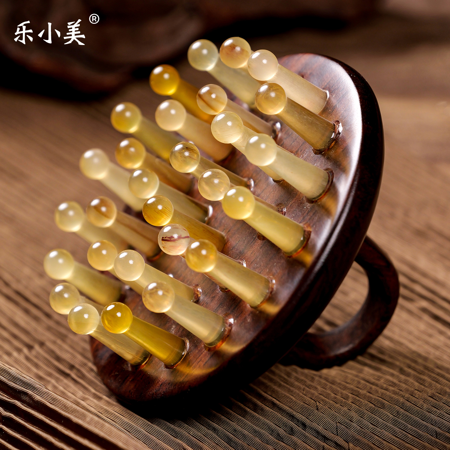 羊角按摩梳子头部经络梳