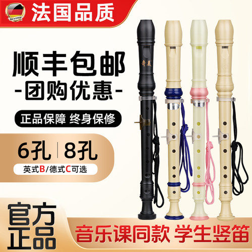 法国竖笛德式高音6孔英式8孔小学