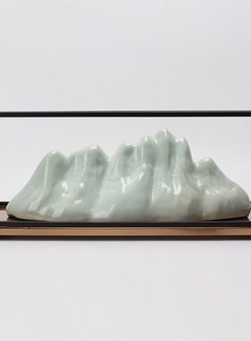 现代新中式创意铁艺陶瓷家居软装饰品电视酒柜玄关客厅样板间摆件