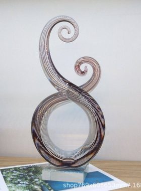 创意玻璃摆件纯手工古法琉璃家居软装饰品摆件样板房摆件