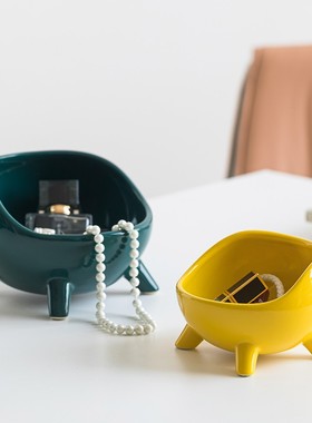 进门口入户玄关放钥匙的收纳摆件客厅桌面鞋柜遥控器家居饰品托盘