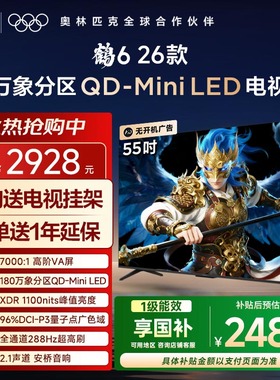 TCL雷鸟鹤6 26款55英寸QD-MiniLED高阶VA高对比平板电视55R69A