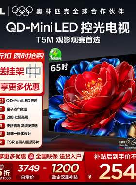 【10年保修】TCL电视 65T5M 65英寸 QD-Mini LED控光 288Hz高刷屏