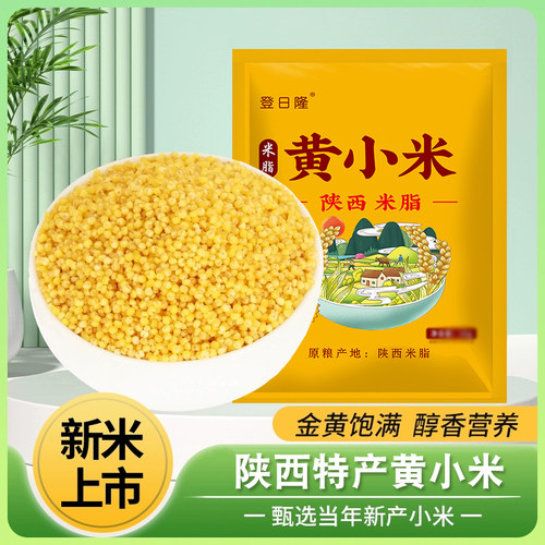 陕西黄小米当季新鲜颗粒饱满黄小米煮早餐粥杂粮粥黄小米粥