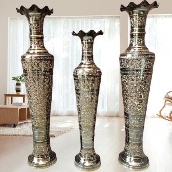 大落地铜花瓶摆件巴基斯坦铜器欧式公司酒店大厅装饰工艺品包邮