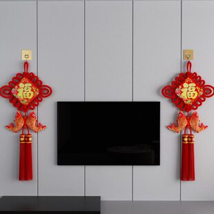中国结挂钩福字客厅大号平安挂饰玄关入户门背景墙新装饰专用粘钩