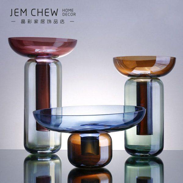 创意摆件新年礼物轻奢北欧花瓶果盘样板房彩色软装饰品客厅家居,鲜花速递/花卉仿真/绿植园艺,花瓶,淘宝优惠券,粉丝福利购,淘宝优惠卷