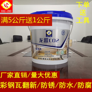龙濮C02优彩多功能防水材料彩钢瓦铁皮房翻新外墙金属基面