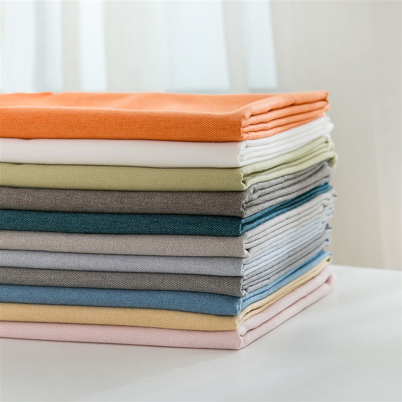 加厚棉麻布艺纯色桌布会议桌大号台布亚麻现代盖布餐桌布素色净色