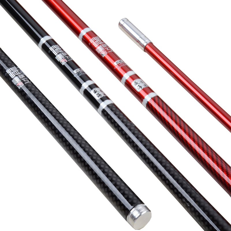 钓鱼抄网杆极硬碳素抄网竿2节并继玉柄插节鲤鱼飞抄杆大物抄网2.1