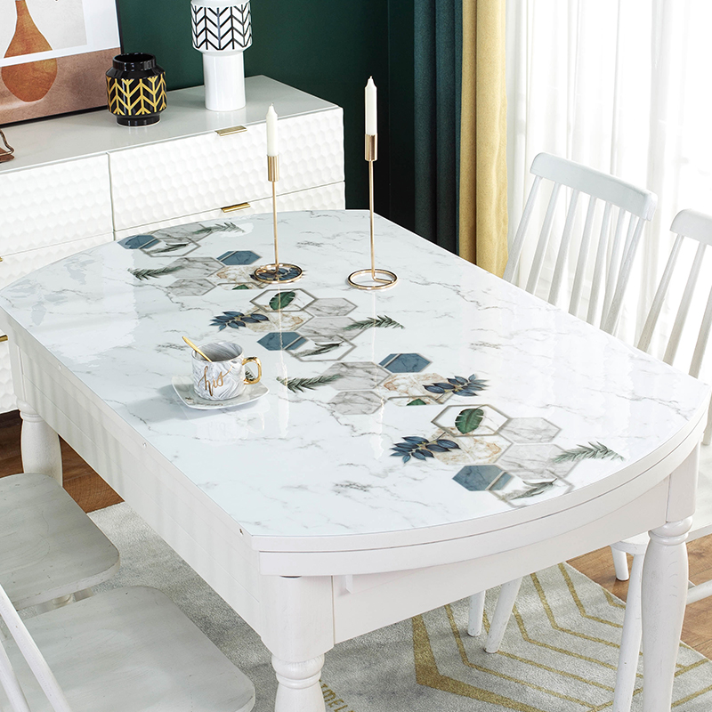 椭圆形餐桌垫防烫桌面垫子软pvc玻璃桌布防水防油免洗餐桌布台布