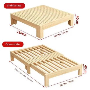 伸缩床实木沙发床一体两用折叠床小户型伸缩午睡床可拉伸床午休床