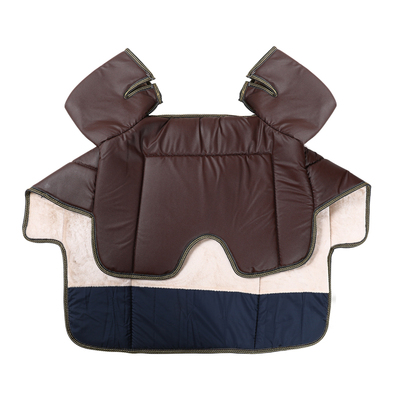 皮革面PU防水加大加厚电动车摩托车挡风被加绒加宽冬季保暖防风被