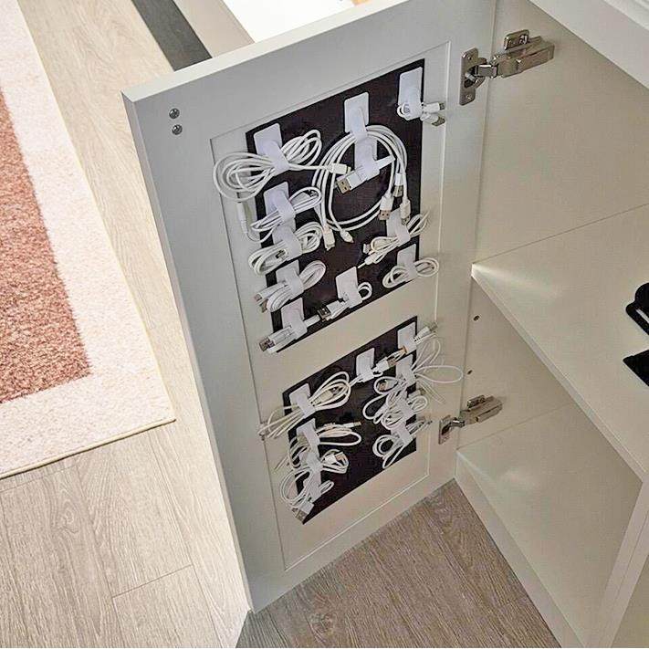 数据线收纳神器扎带墙面桌面充电线壁挂魔术贴背胶绑带床头固定器