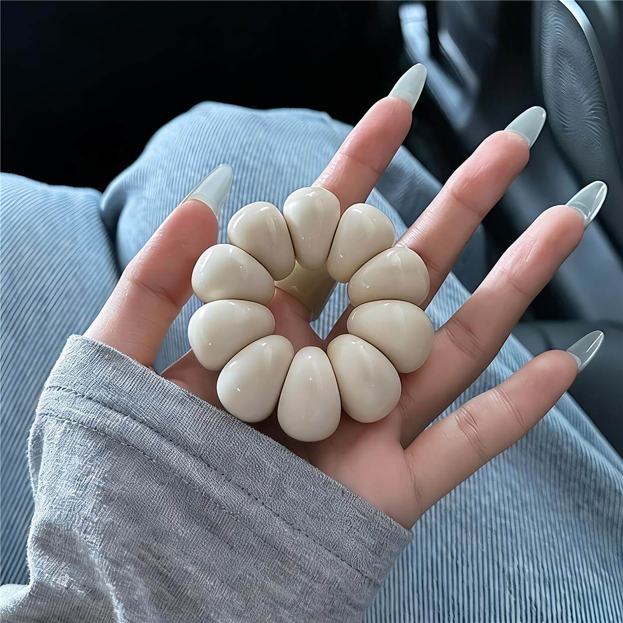 盘他!山竹菩提蒜瓣大肠手捻手串解压盘玩小把件手持佛珠念珠手链