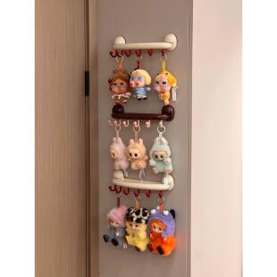 免打孔挂钩吸盘式钥匙挂架创意家用多功能玩偶摆件收纳架钥匙挂架