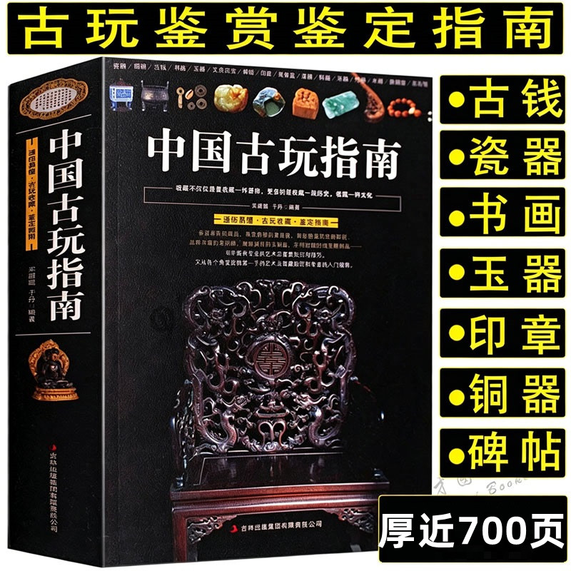 中国古玩指南 收录了古代钱币瓷器玉器和田玉青铜器印章铜元古钱图录古董文古玩鉴定图解入门大全正版书籍杂项藏与鉴赏图书
