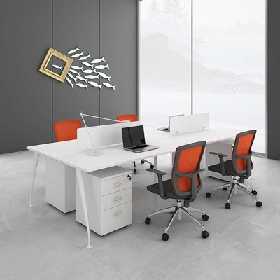 职员办公桌员工位四人位办公室工位桌椅组合简约现代屏风卡位桌子