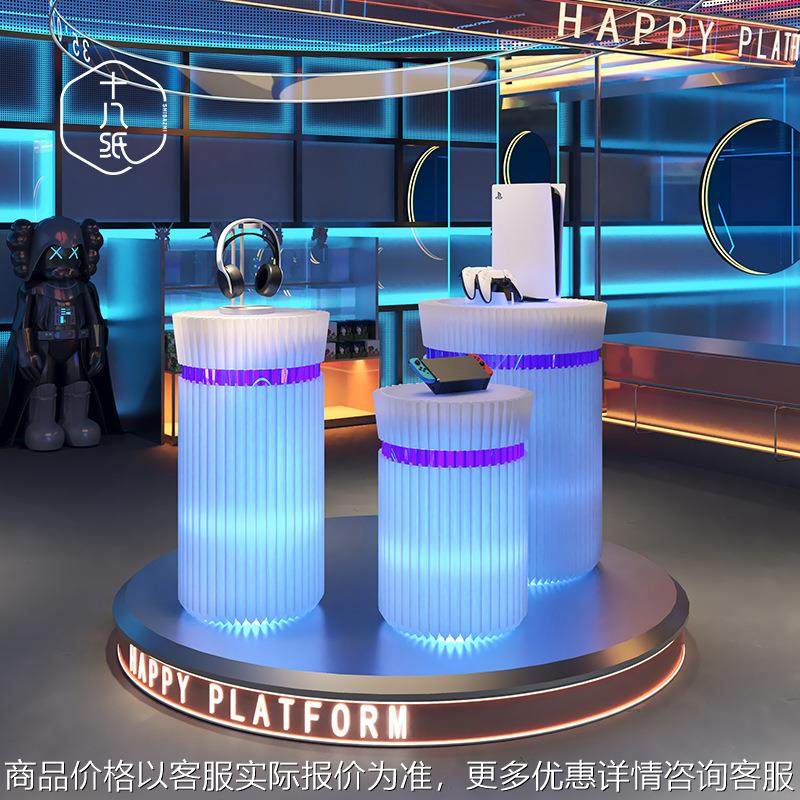 圆柱展示柜架子手办灯光展示货架柜置物摆件商用陈列展示台,住宅家具,其它成套家具,淘宝优惠券,粉丝福利购,淘宝优惠卷