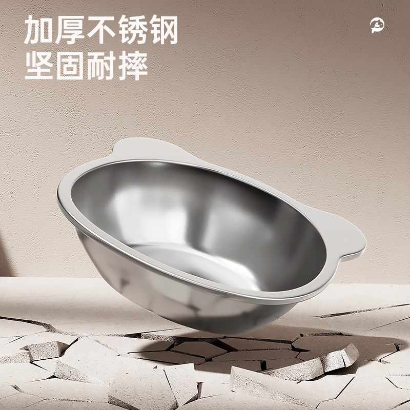 猫碗狗碗不锈钢猫咪护颈增高架饭碗水碗喝水盆宠物狗狗碗猫食食盆