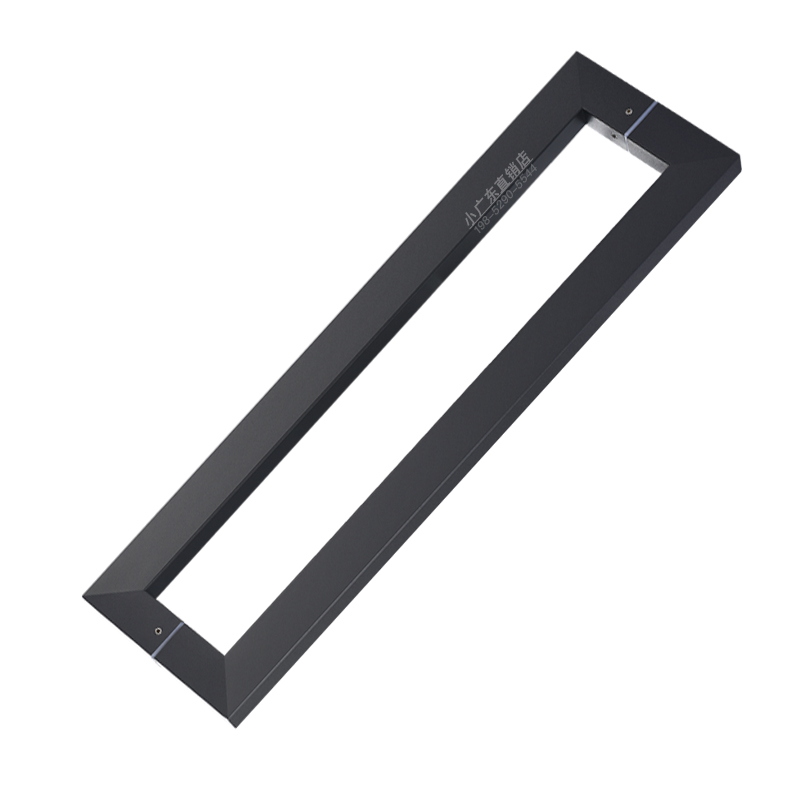 玻璃门拉手哑黑木门拉手把手方管拉丝黑钛玫瑰金不锈钢无指纹定做