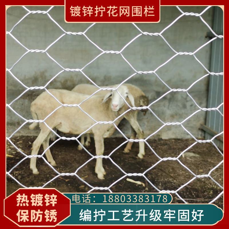 镀锌铁丝网围栏圈羊网养殖护栏网勾拧花牛栏网钢丝网格家用养鸡网