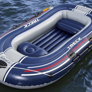 Bestway三人充气船套装成人儿童充气救生皮筏艇游泳池钓鱼船