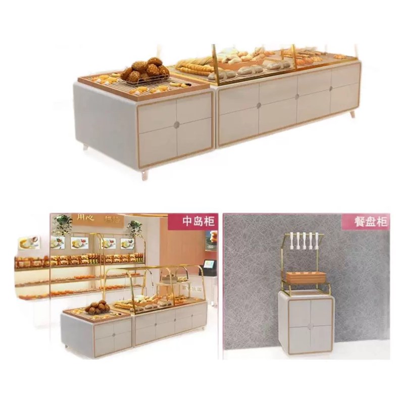 bl面包柜面包展示柜中岛柜糕点柜蛋糕展柜实木玻璃推拉柜台设备