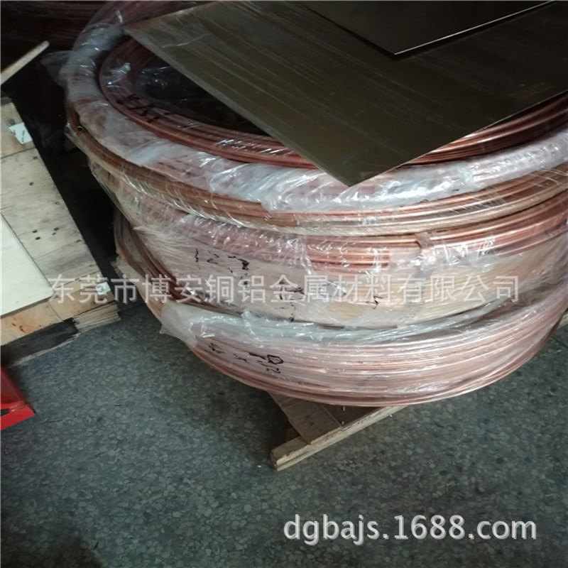 福建现货T2紫铜毛细盘管规格齐全复合ROSH要求空调管