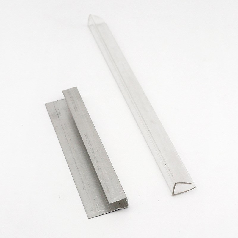 30 38 45 50透明铝合金雨棚配件pc阳光板耐力板铝压条配件