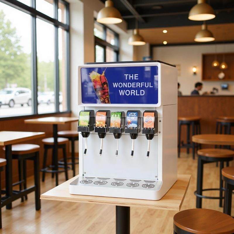 银硕冷饮机可乐机自助餐碳酸饮料机六阀八阀速溶现调机可乐机商用