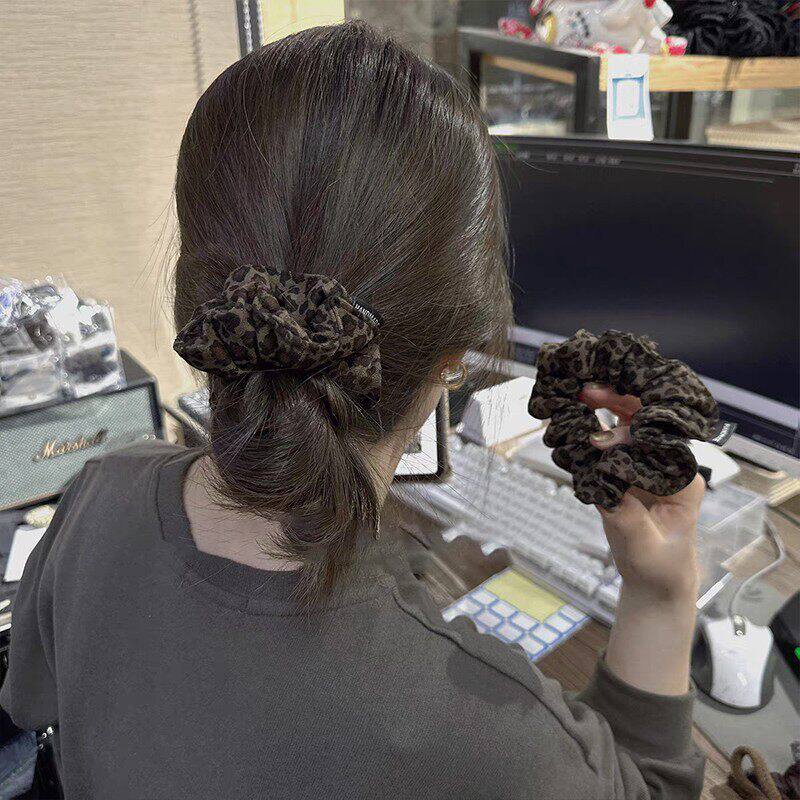 韩系豹纹高弹耐用发圈