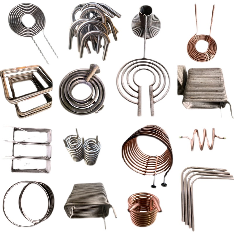 定制不锈钢0螺旋盘管弯管蛇形换热器蒸发器蒸汽紫铜冷却管加工