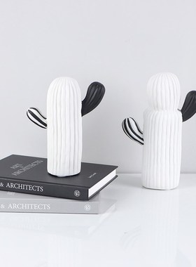 仙人掌艺术品现代客厅茶几玄关软装样板房售楼部饰品