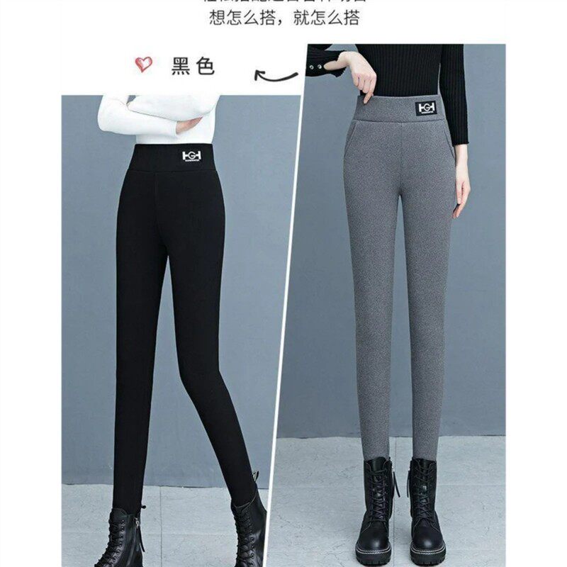 BLANCO Y NEGRE女装服装秋冬打底裤加绒加厚羊羔绒保暖裤男女棉裤