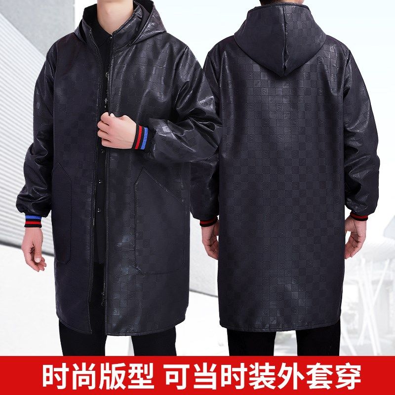 加绒罩衣男士仿皮工作服加长围裙大褂劳保服工厂汽修防水防油工装,家庭/个人清洁工具,围裙,淘宝优惠券,粉丝福利购,淘宝优惠卷