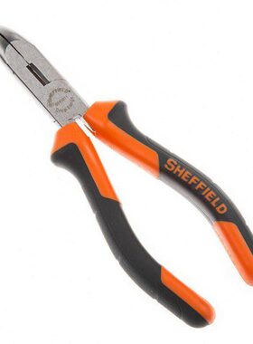 钢盾S045011-S045012双色柄弯嘴钳6寸8寸工业级