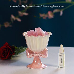 「梦谷花雨」水晶扩香石香薰卧室内持久无火精油香氛女生房间摆件