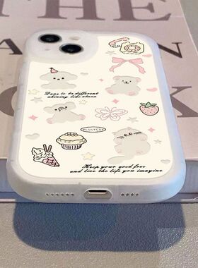 草莓小熊适用oppoa2x手机壳新款OPPOreno9/7pr0防摔findx8pro卡通a96/11x硅胶r17/k12全包4se软壳a55g保护套