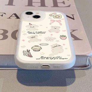 11x硅胶r17 7pr0防摔findx8pro卡通a96 k12全包4se软壳a55g保护套 OPPOreno9 草莓小熊适用oppoa2x手机壳新款