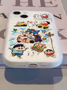 涂鸦小新适用华为荣耀300手机壳honor90/70/80pro新款x50/60i卡通全包play9t防摔magic6pro畅玩40/30plus软壳