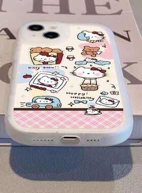 凯蒂猫适用oppoa93手机壳新款OPPOreno9/7pr0防摔findx8pro个性卡通a96/8硅胶r17/k12全包4se软壳5女保护套