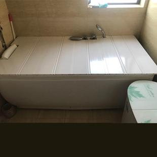 浴缸保温盖双人浴池折叠防尘板泡洗澡盆支架浴室免打孔搁板置物架