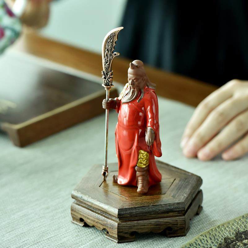 关公神像小号关羽陶瓷人物摆件中式客厅酒柜办公室桌面装饰工艺品,家居饰品,装饰摆件,淘宝优惠券,粉丝福利购,淘宝优惠卷
