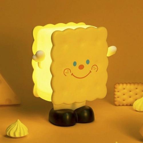 饼干小夜灯|生日礼物送女生可爱宿舍卧室床头睡眠灯充电实用网红