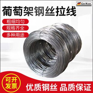 葡萄架钢丝拉线穿线钢丝黑色0.5-3.0MM碳素钢丝单股穿线硬态雾面